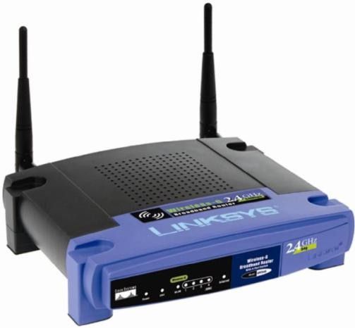 Linksys WRT54G All-In-One Wireless-G Broadband Router, All-in-one Internet-sharing Router, 4-port Switch, and Wireless-G (802.11g) Access Point, Shares a single Internet connection and other resources with Ethernet wired and Wireless-G clients, Wireless data rates up to 54Mbps, Complies with 802.11g and 802.11b (2.4GHz) Standards (WRT-54G WRT 54G WRT54 WRT-54)