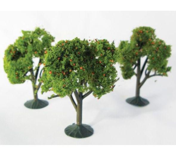 Wee Scapes WS00325 Architectural Model Orange Trees 3-Pack; Wire foliage trees are bendable, coated wire trees that are complete with foliage in various natural colors; Create trees, shrubs, bushes, undergrowth and saplings; Other model trees provide already-assembled tree species; Produced with a unique, 3-D, plastic molding technique resulting in branches that reach out in four directions; UPC 853412003257 (WEESCAPESWS00325 WEESCAPES-WS00325 WEESCAPES/WS00325 ARCHITECTURE MODELING)