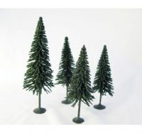 Wee Scapes WS00327 Architectural Model Pine Trees 4-Pack; Wire foliage trees are bendable, coated wire trees that are complete with foliage in various natural colors; Create trees, shrubs, bushes, undergrowth and saplings; Other model trees provide already-assembled tree species; Produced with a unique, 3-D, plastic molding technique resulting in branches that reach out in four directions; UPC 853412003271 (WEESCAPESWS00327 WEESCAPES-WS00327 WEESCAPES/WS00327 ARCHITECTURE MODELING) 