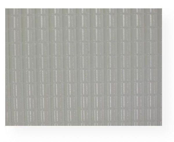 Wee Scapes WS00382 Spanish Tile Sheet 2-Pack; Embossed styrene plastic sheets used to create roofing, flooring, siding, rock, stone, and other architectural model effects; The sheets are demanded by architects and hobbyists for their accurate, embossed detailing and versatility; Paintable; 7