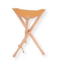 Heritage Arts WS02 Leather Seat Wood Stool ; Heavy duty, folding wood stool, with very strong steel fittings and a leather seat; Tripod legs open and close easily for set up and take down; 24.00" when closed; Sitting height is below 24" when the legs spread; 200 lbs capacity; UPC 088354806486 (WS02 WS02SEAT STOOLWS02 WS02STOOL HERITAGEWS02 HERITAGE-WS02) 
