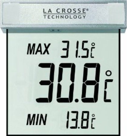 Digital Window Thermometer-White