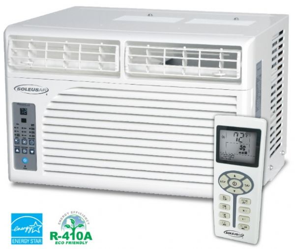 Soleus WS1-06E-01 Model 6,000 BTU Window AC, Digital Thermostat, 3 Fan Speed, 24 Hour Timer, Dehumidifier Mode, MyTemp Sensor, Auto Sleep Mode, Energy Saving Mode, Weight 68.4lbs; UPC 840505101631 (WS106E01 WS-106E-01)