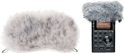 Tascam WS-11 Windscreen Fits with DR-1, GT-R1, DR-2d, DR-05, DR-07, DR-07mkII, DR-40, DR-100 and DR-100mkII Handheld Recorders, Uses artificial fur to block even the highest wind gusts from the internal mics of TASCAM recorders, Works in both XY and AB position, UPC 043774028146 (WS11 WS 11)
