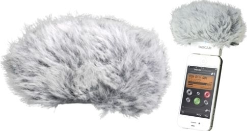 Tascam WS-2i Windscreen, Designed for use with iM2 + iOS devices (iPhone, iPad and iPod touch), Uses artificial fur to block the highest wind gusts, UPC 043774028221 (WS2I WS 2I)