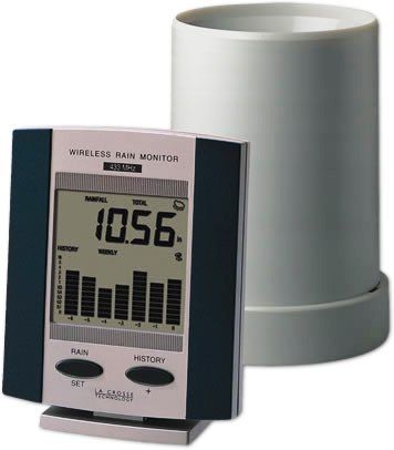 La Crosse WS-7038UF Wireless Rain Gauge, Rainfall History Graph, Perfect for Gardeners, Rainfall Sensor Self-Empties via Tilting Cups, Rainfall History Graph, Accumulated Rainfall Until Manual Reset, Rainfall for Past 1-hour, 24-hours, and Last Period in Inches   (WS 7038UF  WS7038UF  WS7038) 
