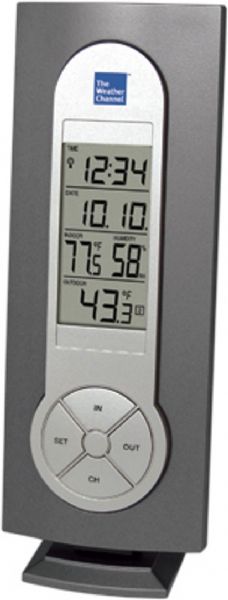 La Crosse Technology WS-7215TWC-BP Wireless Weather Station, -21.8F to 139.8F of Wireless Outdoor Temperature Range,  32F to 140F of Indoor Temperature Range, 1 to 99% RH Indoor humidity, Up to 80 Feet  of Transmission Range, 433.92 MHz Transmission Frequency, Can Receive Up to 3 Sensors, 12 or 24 Hour Time Display (WS7215TWCBP WS-7215TWC-BP WS7215TWCBP)