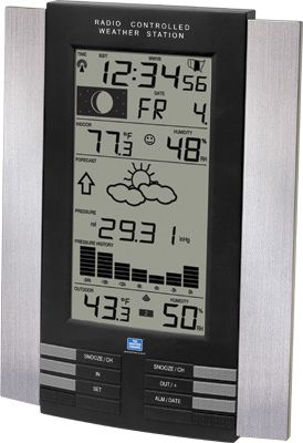 La Crosse Technology WS-8035TWC Wireless Forecast Station with Pressure History, 12/24 hour time display, Weather forecasting function with 3 weather icons and weather tendency indicator, Wireless outdoor / indoor temperature (F or C), Wireless outdoor / indoor humidity (%RH) (WS8035TWC WS 8035TWC WS-8035TW WS-8035T WS-8035 WS8035TW WS8035T WS8035 LaCrosse)