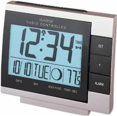 La Crosse WS-8055U Digital Alarm Clock with Moon Phase (WS 8055U, WS8055U)