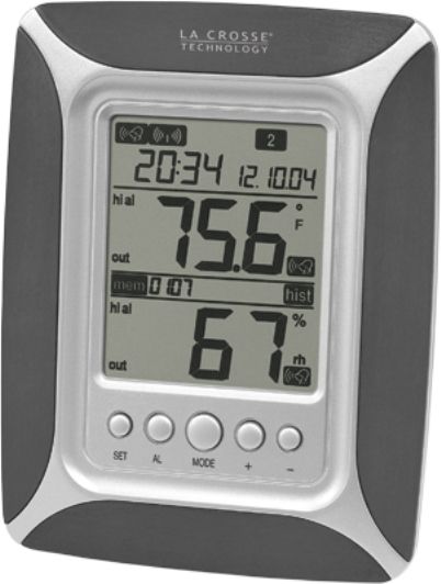 LaCrosse Technology WS-8610U Wireless Data Logger, -21.8F to 157.8F Dew point range, 1% to 99% Wireless outdoor humidity range and Indoor humidity range, -21.8F to 157.8F Outdoor temperature range, 14.2F to 139.8F Indoor temperature range, Up to 330 Feet of Transmission range, 433.92 MHz of  Transmission frequency (WS 8610U  WS8610U WS-8610U)