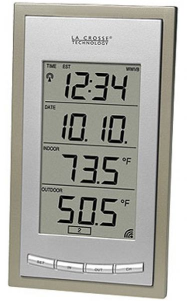 LaCrosse Technology WS-9013U-BP Wireless Temperature Station with Date, -21.8F to 157.2F  Wireless outdoor temperature range, 32F to 140F Indoor temperature range, +/- 1.5F  Temperature accuracy, Up to 80 feet Transmission range, 433.92 MHz Transmission frequency, TX3U, TX3UP Compatible sensors (WS 9013U BP WS9013UBP WS-9013U-BP)