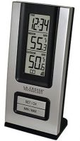 La Crosse Technology WS-9117U-CBP Wireless Silver Indoor/Outdoor Thermometer & Digital Clock, -21.8°F to +156.2°F Wireless Outdoor Temperature Range, 32°F to 140°F Indoor Temperature Range, Up to 80 Feet Transmission Range, 433.92 MHz Transmission Frequency, TX6U, TX3U, TX3UP  Compatible Sensors (WS-9117UCBP WS 9117U CBP  WS9117UCBP) 