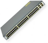 Cisco WS-C3750-48PS-E Model Catalyst 3750 Ethernet 10/100 ports with IEEE 802.3af and Cisco prestandard Power over Ethernet (PoE) and four SFP uplinks, 48 Ethernet 10/100 ports with IEEE 802.3af and Cisco prestandard PoE, 4 SFP-based Gigabit Ethernet ports (WSC375048PSE WS-C3750-48PS 3750-48PS-E 375048PSE) 