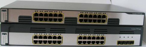 Cisco lot de 2 Switch Catalyst 3750G cable liason 5 SFF fibre WS-C3750G-24TS-S1U 