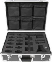 Califone WS-CS12 Wireless Audio System Case, 1.5" wheels, Retractable handle, Keyed locks (includes 2 keys), 6 pouches for headphones and accessories, Up to 12 pieces of the WS-T or WS-R, one piece WS-CR (with adapter), four of the WS-CH, one WS-CHP, twelve 3060AV headphones, and microphone accessories, UPC 610356807002 (WSCS12 WS CS12 WSC-S12 WSCS-12) 