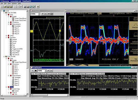 Tektronix WSTRO WaveStar Software for Oscilloscopes; Capture Measurement Waveforms and Data Easily Without Programming; Create, Edit and Transfer Telecommunication Masks; Access, Organize, Move and Manipulate Instrument Files; Data Log Measurements from Single or Multiple Instruments; Works on Tektronix Open Windows Oscilloscopes