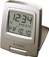 La Crosse Technology WT-2165U-SBP Digital Travel Alarm, Instructions printed on the case, Atomic time and date with manual setting, Automatically updates for Daylight Saving Time, Perpetual calendar, Time zone setting (WT-2165U-SBP WT2165USBP WT 2165U SBP)