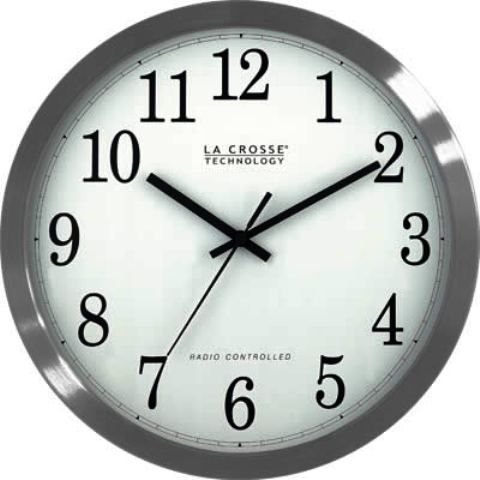 La Crosse Technology WT-3126B Atomic Wall Clock, 12