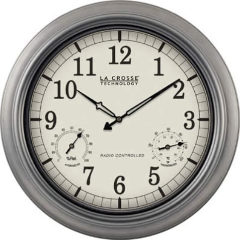 La Crosse Technology WT-3181P Indoor / Outdoor Atomic Wall Clock, 18