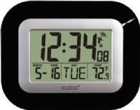 La Crosse Technology WT-8005U-B Atomic Digital Wall Clock with IN Temp & Date, 14.1°F to 139.8°F ; -9.9°C to 59.9°C Indoor Temperature, Up to 24 months Battery Life, Monitors Indoor Temperature °F or °C, Atomic Time & Date with Manual Setting, 12/24 Hour Time, Month, Date, Day Calendar, Daylight Saving Time Automatically Updates -DST - On/Off Option, UPC 757456989181 (WT8005UB WT-8005U-B WT 8005U B) 