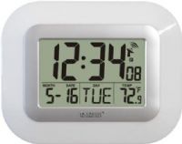 La Crosse Technology WT-8005U-W Atomic Digital Wall Clock with IN Temp & Date, 14.1°F to 139.8°F ; -9.9°C to 59.9°C Indoor Temperature, Up to 24 months Battery Life, Monitors Indoor Temperature °F or °C, Atomic Time & Date with Manual Setting, 12/24 Hour Time, Month, Date, Day Calendar, Daylight Saving Time Automatically Updates -DST - On/Off Option, UPC 757456989327 (WT8005UW WT-8005U-W WT 8005U W) 