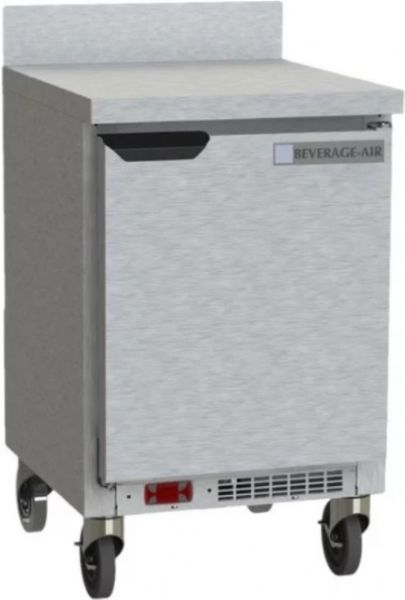 Beverage Air WTF20HC Single Door Compact Shallow Depth Worktop Freezer - 20'', 5 Amps, 60 Hertz, 1 Phase, 115 Voltage, 2.27 cu. ft. Capacity, 1/2 HP Horsepower, 1 Number of Doors, 2 Number of Shelves, 16