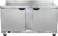 Beverage Air WTF60AHC Two Door Worktop Freezer - 60", 7 Amps, 60 Hertz, 1 Phase, 115 Voltage, 13.3 cu. ft. Capacity, 1/2 HP Horsepower, 2 Number of Doors, 4 Number of Shelves, 35.50" Work Surface Height, 23" W x 25" D x 23" H Interior Dimensions, Side Mounted Compressor Location, Side / Rear Breathing Compressor Style (WTF60AHC WTF-60-AHC WTF 60 AHC) 