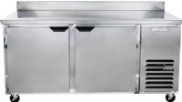Beverage Air WTF67AHC Two Door Worktop Freezer - 67", 8.9 Amps, 60 Hertz, 1 Phase, 115 Voltage, 27 cu. ft. Capacity, 3/4 HP Horsepower, 2 Number of Doors, 4 Number of Shelves, 35.50" Work Surface Height, 23" W x 25" D x 23" H Interior Dimensions, Side Mounted Compressor Location, Side / Rear Breathing Compressor Style (WTF67AHC WTF-67-AHC WTF 67 AHC) 
