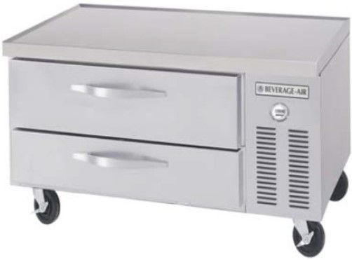 Beverage Air WTFCS36-1 Worktop Chef Base Refrigarator with Flat Top and 2 Drawers; 8.5 cu.ft. capacity; 1/5 Horsepower; 57 1/4