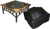 Well Traveled Living 02056 Outdoor Square Fire Pit Vinyl Cover, Constructed of heavy 10 gauge, felt lined vinyl, Attractive cover easily slips on and off of your fire pit, Protect your fire pit investment against the elements, Dimensions 38” L x 38 W” x 28” H, UPC 690730020562 (WTL02056 WTL-02056 02-056 020-56 2056) 