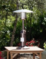 Well Traveled Living 60269 Copper Finish Table Top Patio Heater, Adjustable to 10000 BTU's, Overall height 34.65" - 13.4" diameter base, Easy one step ignition Piezo igniter, Stainless steel burners & heating grid, Uses standard 1lb. propane cylinder, Auto shut off - tilt valve, ODS compliant, Safety grill guard, UPC 690730602690 (WTL60269 WTL-60269 60-269 602-69) 