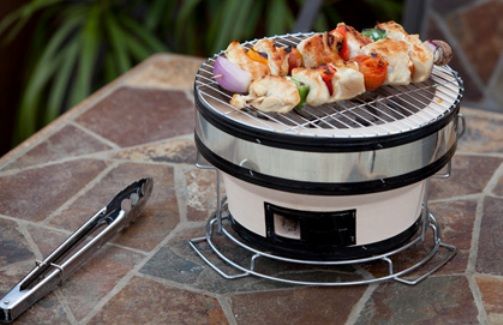 Well Traveled Living 60449 HotSpot Small Yakatori Charcoal Grill, Handmade clay construction, Adjustable ventilation, Large cooking surface, UPC 690730604496 (WTL60449 WTL-604490 60-449 604-49)