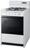 Summit WTM6307DKS Freestanding Gas Range With 4 Burners, Sealed Cooktop, 2.92 cu.ft. Primary Oven Capacity, Broiler Drawer, Viewing Window, Electronic Ignition In Stainless Steel, 24"; Slim 24" Width, apartment sized to fit in small or galley kitchens; Black glass oven door, stylish look with solid construction; Digital clock and timer, backguard includes time readout; UPC 761101053509 (SUMMITWTM6307DKS SUMMIT WTM6307DKS SUMMIT-WTM6307DKS) 