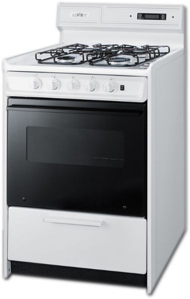 Summit WTM6307DKS Freestanding Gas Range With 4 Burners, Sealed Cooktop, 2.92 cu.ft. Primary Oven Capacity, Broiler Drawer, Viewing Window, Electronic Ignition In Stainless Steel, 24