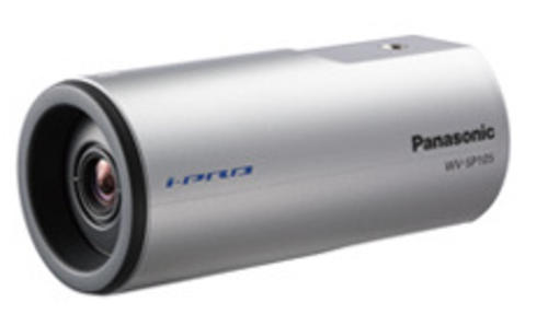 Panasonic WV-SP105 HD/1280 x 960 H.264 Network Camera with 2x Extra Zoom; 1/3 type MOS Sensor Image Sensor; Approx. 1.3 megapixel; Progressive Scanning Mode; 4.8 mm (H) x 3.6 mm (V) Scanning Area; AWC (2000 ~ 10000 K), ATW1 (2700 ~ 6000 K), ATW2 (2000 ~ 6000 K) White Balance; Indoor scene (50 Hz / 60 Hz) / ELC Light Control Mode; 1/30, 3/100, 3/120, 2/100, 2/120, 1/100, 1/120, 1/250, 1/500, 1/1000, 1/2000, 1/4000, 1/10000 Shutter Speed; UPC 885170021846 (WVSP105 WV-SP105)