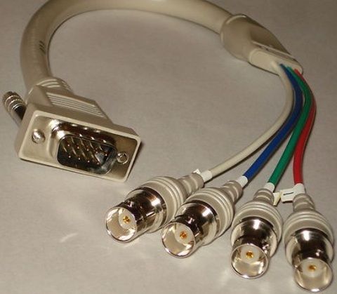 Panasonic WV-CA64 Cable, Loop-through for Matrix System 500, 9 Pin Connector on one End, 4 Different Color cables with BNC Connectors on the other end (WV CA64 WVCA64)
