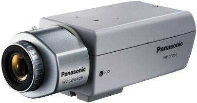 Panasonic WV-CP284 Color Surveillance Camera, 1/3-type CCD pick-up element featuring 768 (H) x 494 (V) pixels, Minimum illumination of 0.8 lux (0.08 fc) in color mode with F1.4 optional lens (not included), Higher horizontal resolution of 540-line in color mode (WVCP284 WV CP284 WVC-P284 WVCP-284)
