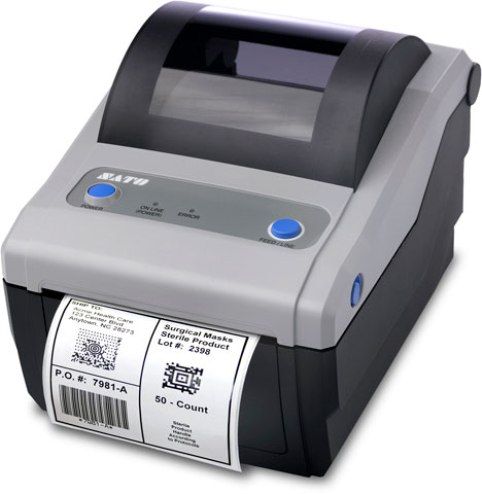 Sato WWCG08041 model CG408 Label Printer, 7.48 mil Media Thickness, Fanfold Media Type, Roll Paper Media Type, 4.21