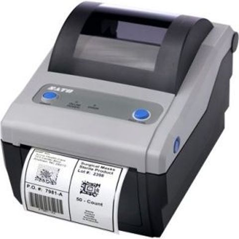 Sato WWCG18061 model CG408 Thermal Transfer Printer, Label Print Recommended Use, Monochrome Print Color, 4 in/s Maximum Mono Print Speed, 203 dpi Maximum Print Resolution, 4.10