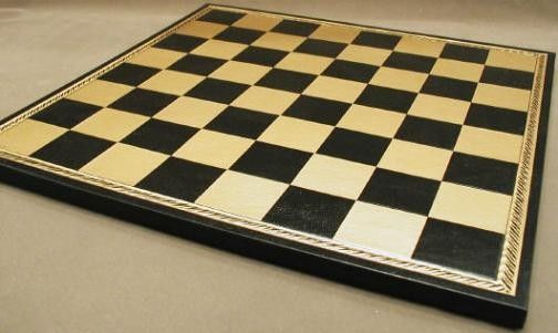 WorldWise Imports 202GN Black and Gold Pressed Leather Board, 1.75