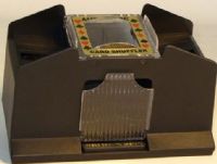 WorldWise Imports 32232 Battery Card Shuffler, Shuffle up to 4 decks of cards automatically, Super-easy use and professional results, Runs on 1 9-volt battery, UPC 025766012326 (32232 WORLDWISEIMPORTS32232 WORLDWISEIMPORTS-32232 WORLDWISEIMPORTS 32232) 