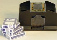 WorldWise Imports 32232SET  Four-Deck Shuffler with Cards, Shuffle up to 4 decks of cards automatically, Super-easy use and professional results, Runs on one 9-volt battery-not included, Includes 4 decks of casino cards (32232SET WORLDWISEIMPORTS32232SET WORLDWISEIMPORTS 32232 SET WORLDWISEIMPORTS-32232-SET) 