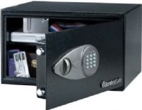 SentrySafe X105 Large Security Safe, 1.0 cubic feet Capacity, 8.9½H x 16.9½W x 14.6½D Exterior Dimensions, 8.7½H x 16.8½W x 12.6½D Interior Dimensions, 2 live-locking bolts, Carpeted floor, Removable shelf, Fits most laptops, Access for power cord, Security cable feature (X-105 X 105 Sentry Safe) 