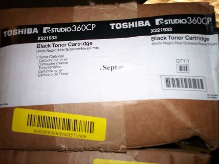 Toshiba X221933 Black Toner Cartridge for use with Toshiba e-Studio e-Studio 360CP Printer, Approx. 15000 pages @ 5% average coverage, New Genuine Original OEM Toshiba Brand (X22-1933 X22 1933 X221-933 X-221933)