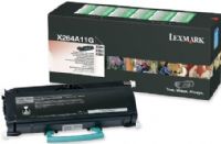 Lexmark X264A11G Black Return Program Toner Cartridge, Works with Lexmark X364dn, X363dn, X364dw and X264dn Laser Printers, 3500 standard pages Declared yield value in accordance with ISO/IEC 19752, New Genuine Original OEM Lexmark Brand, UPC 734646317481 (X264-A11G X264 A11G X264A-11G X26AH11) 