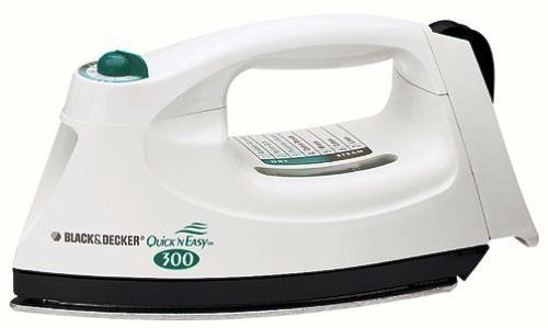 Black & Decker X300 Quick 'N Easy Steam and Dry Iron, White (X 300 X-300 QUICK EASY)