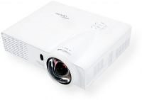 Optoma X305ST DLP Projector, DarkChip 3 Microdisplay, 2800 ANSI lumens Brightness, 10000:1 Contrast Ratio, 3.3 ft - 16.4 ft Image Size, 1.6 ft - 8 ft Projection Distance, 0.626:1 Throw Ratio, 80 % Uniformity, 1024 x 768 XGA native / 1600 x 1200 XGA resized Resolution, 4:3 Native Aspect Ratio, 1.07 billion colors Support, 85 V Hz x 91 H kHz Max Sync Rate, F/2.8 Lens Aperture, Manual Zoom Type, UPC 796435418694 (X305ST X-305-ST X 305 ST)  