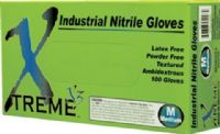 Ammex X348100 Xtreme X3 Industrial Grade Nitrile Gloves, Powder Free, Beaded Cuff, 240mm Length, 3 mils Thick, X-Large XL, Box of 100, Textured, Latex Free, Superb Tensile Strength, Economical Protection, UPC 697383941183 (X348100 X-348100 X 348100) 