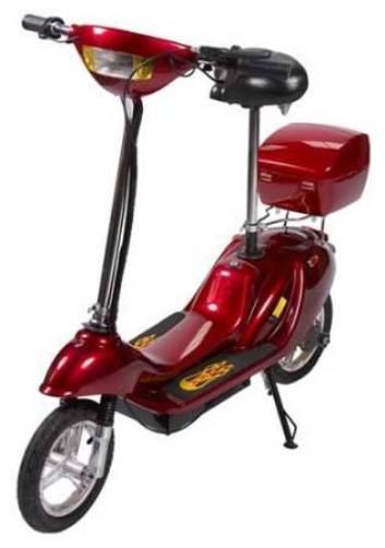 X-treme X-360 Electric Scooter 350 Watts, Speed 17-21 MPH, 36 Volts,  Headlight,  Tail light/brake light, Turn signals,  Horn, Dual-spring seat, Variable speed throttle, Key start, Burgundy (X-360BUR X 360BUR X360BUR Xtreme360  X-treme 360 X360 X-360)