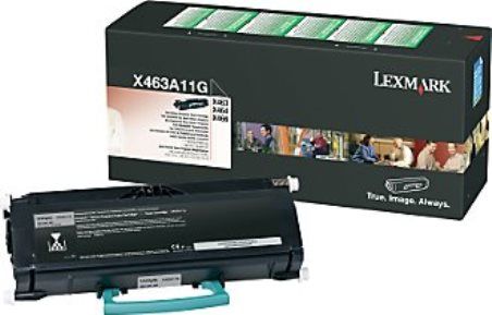 Lexmark X463A11G Black Return Program Toner Cartridge For use with Lexmark X466de, X464de, X466dte, X466dwe and X463de Printers, Up to 3500 standard pages in accordance with ISO/IEC 19752, New Genuine Original Lexmark OEM Brand, UPC 734646317528 (X463-A11G X463 A11G X463A-11G X463A 11G)